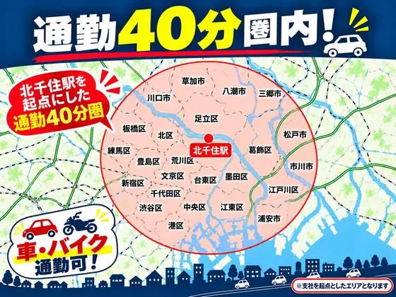 みんなの警備保障 北千住支店(北区)のアルバイト写真