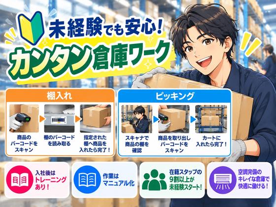 軽作業スタッフ(短期)Amazon狭山広瀬台_株式会社ワールドスタッフィング/51626_49133-00のアルバイト写真