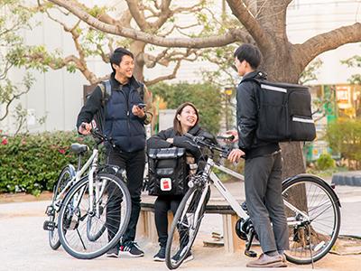 アプリを開いて飲食店の配達リクエストをチェック