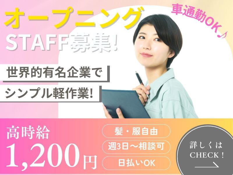 【週払い可】【超大手倉庫での軽作業】オープニングの大募集★☆日払...