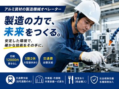 三協立山株式会社 高岡工場 加工課　(雇用元：株式会社新日本)のアルバイト